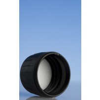 28mm Deep Tampertel Cap, Black - Click Image to Close